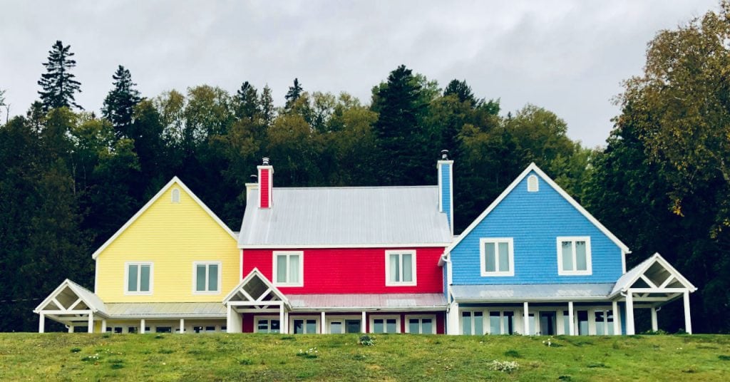 colourful homes in Quebec