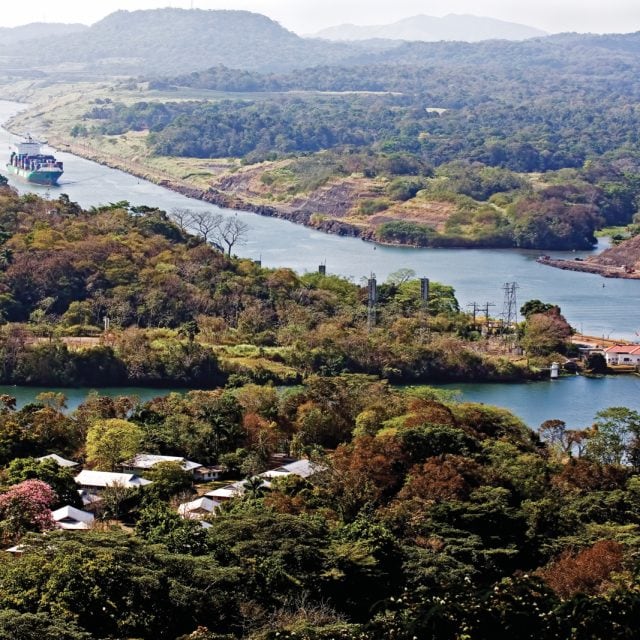 Large ships navigate the Panama canal - Costa Rica & the Panama Canal Cruise