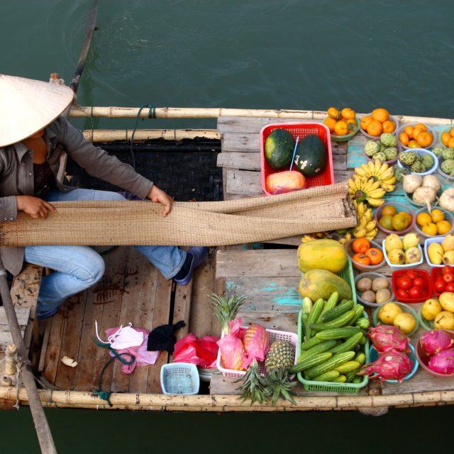 Vietnam floating market - Cambodia & South Vietnam