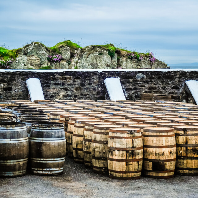 Whisky barrels on Isle of Islay