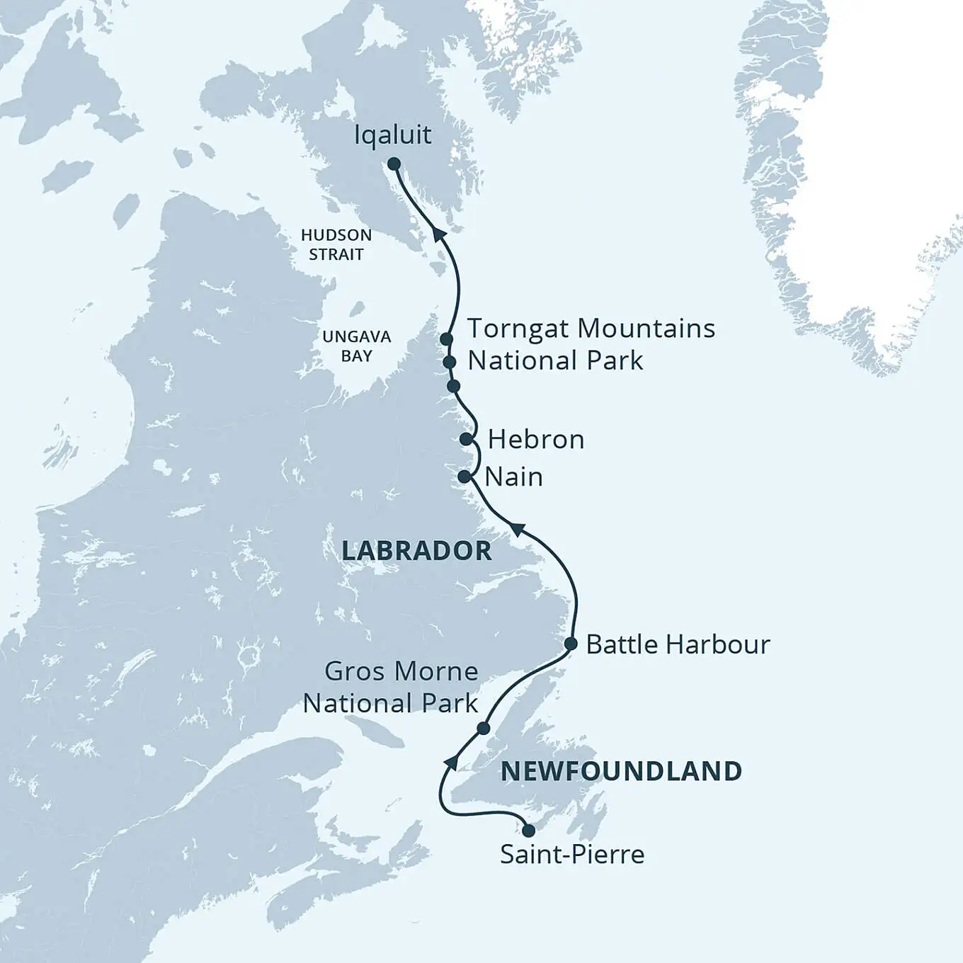 Map for Newfoundland & Wild Labrador