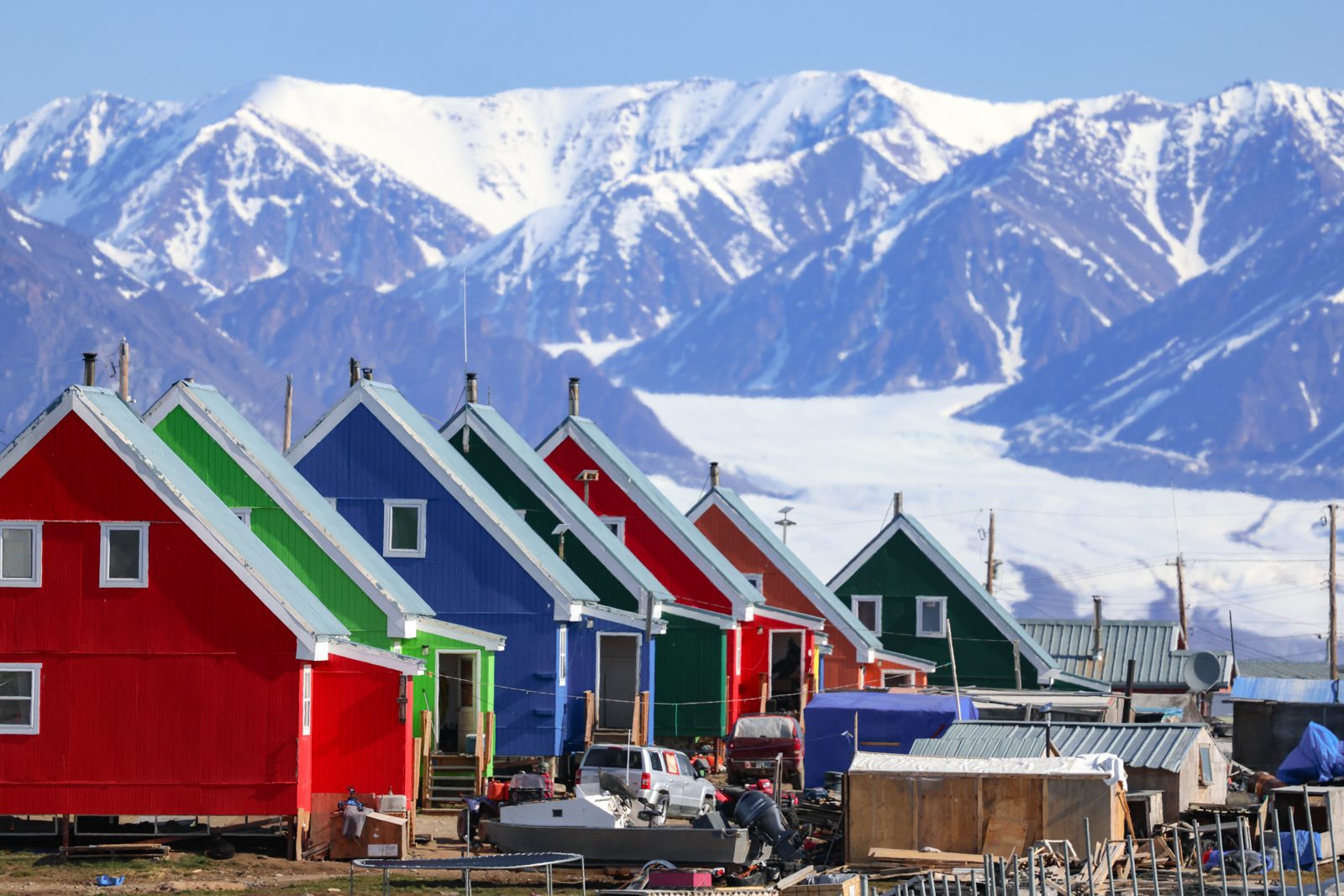 Colourful houses in Pond Inlet